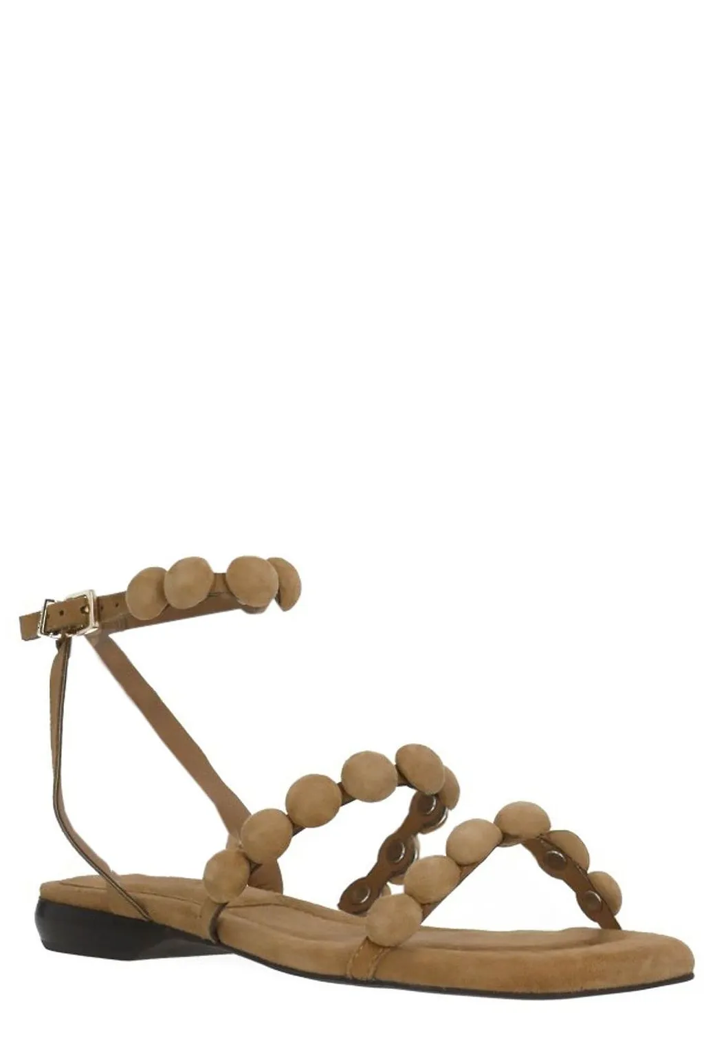 Ash Regy Studded Ankle-Strap Flat Sandals