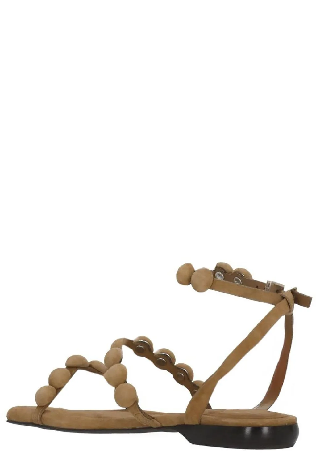 Ash Regy Studded Ankle-Strap Flat Sandals