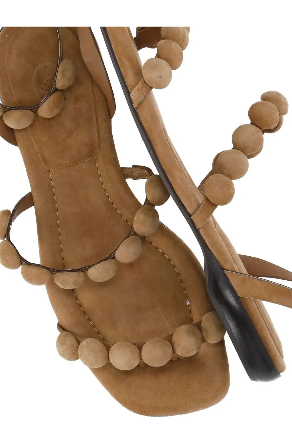 Ash Regy Studded Ankle-Strap Flat Sandals