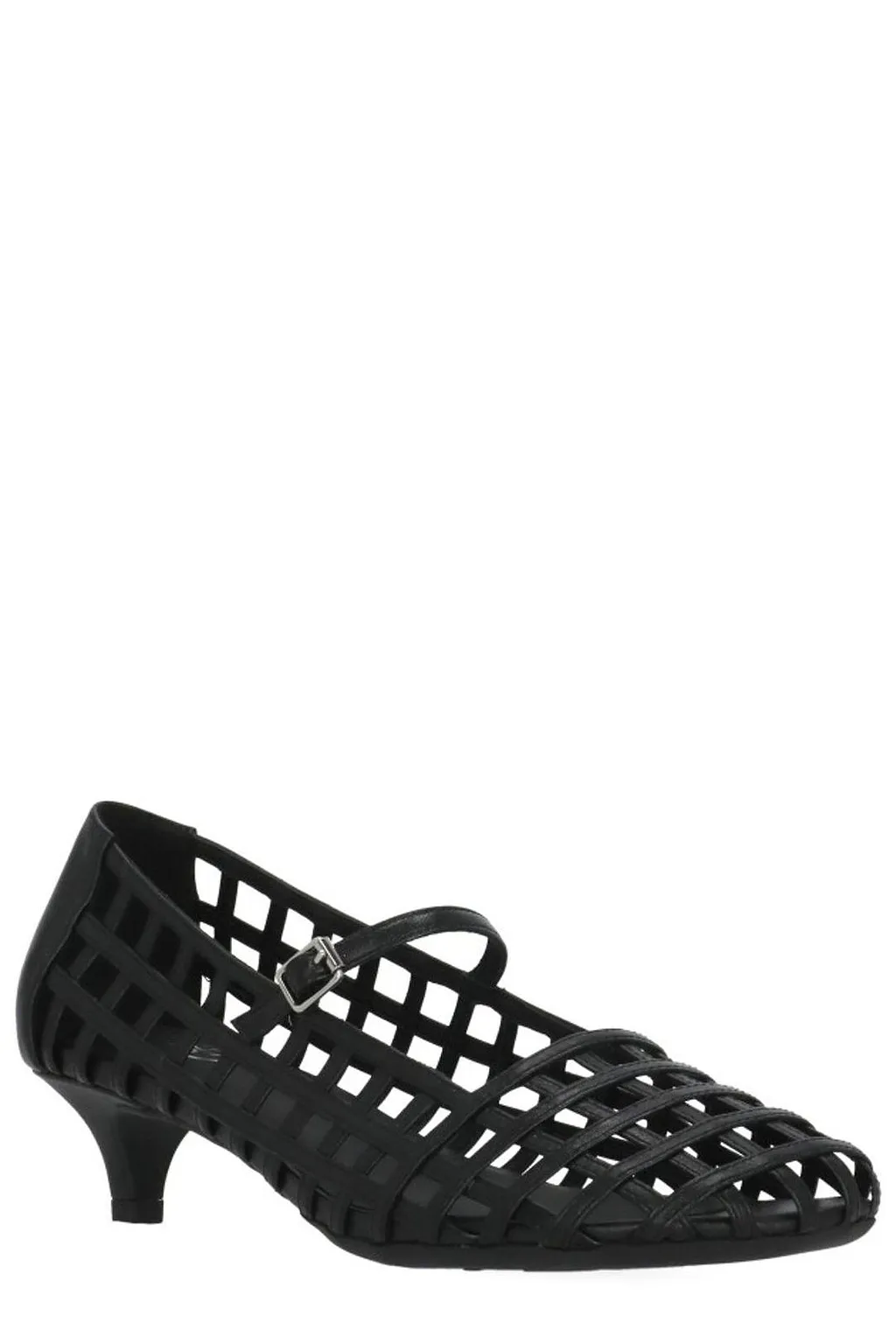 Ash Round Toe Heeled Pumps