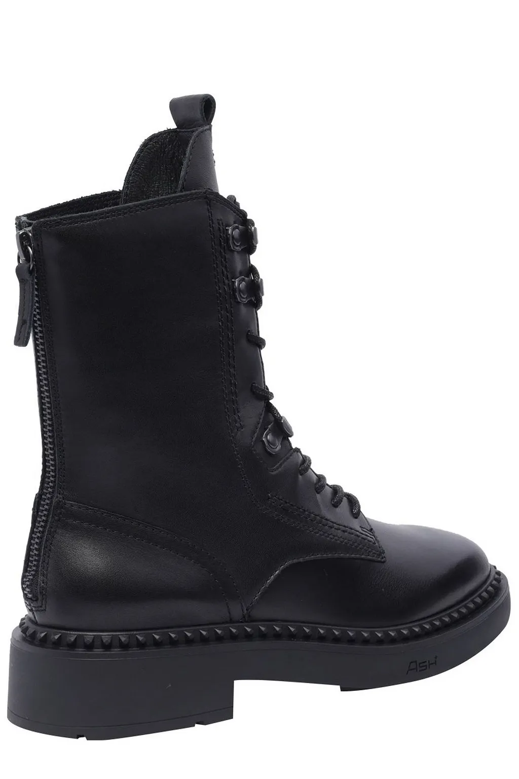 Ash Round Toe Lace-Up Boots