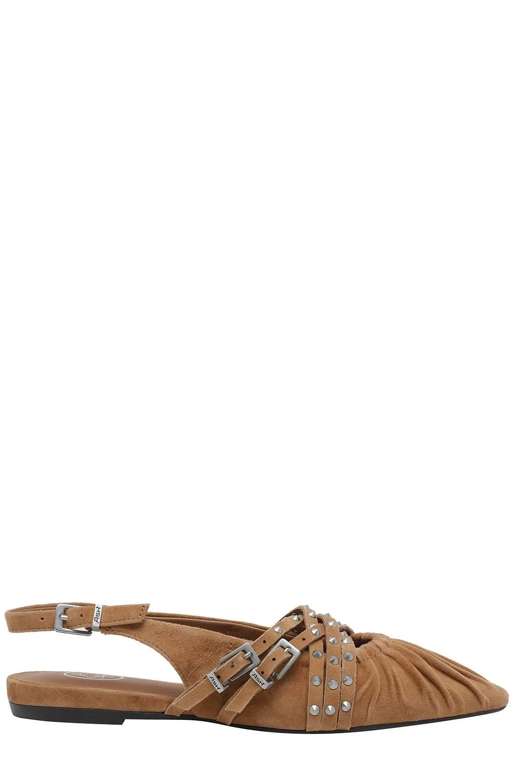 Ash Stud Detailed Pointed Toe Flat Shoes
