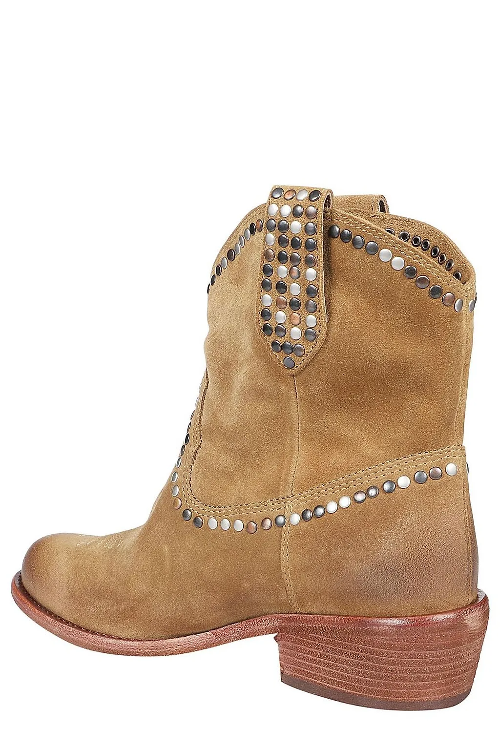 Ash Gipsy Studded Embroidered Ankle Boots