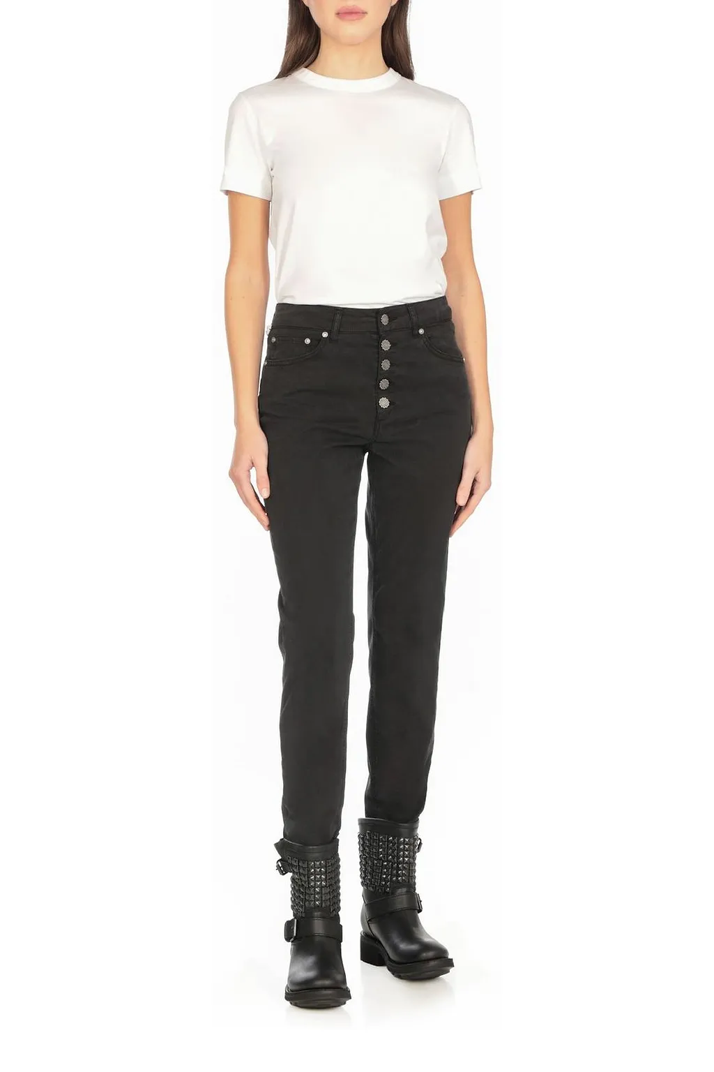 Ash Stud Embellished Buckle-Detailed Boots