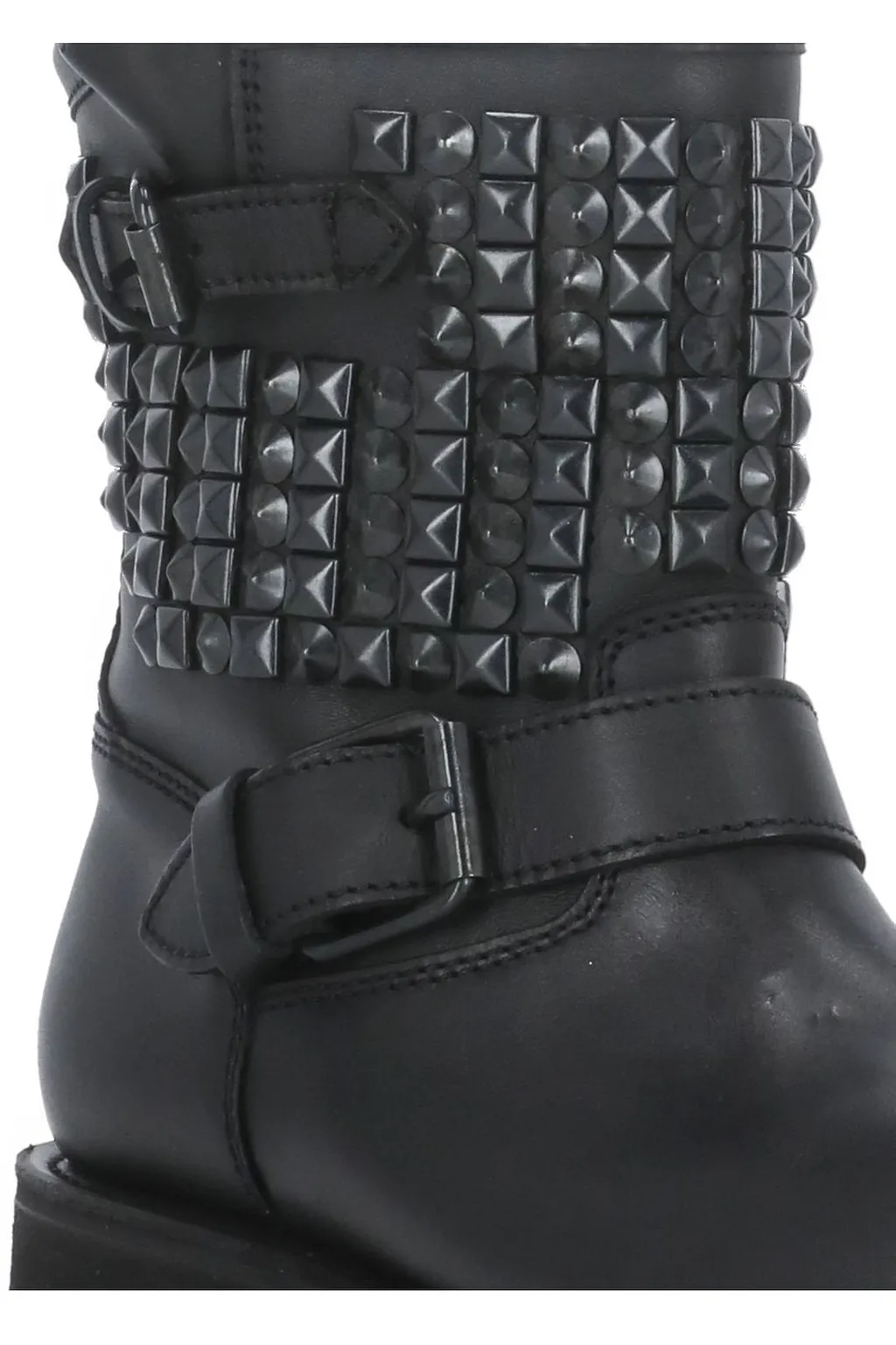 Ash Stud Embellished Buckle-Detailed Boots