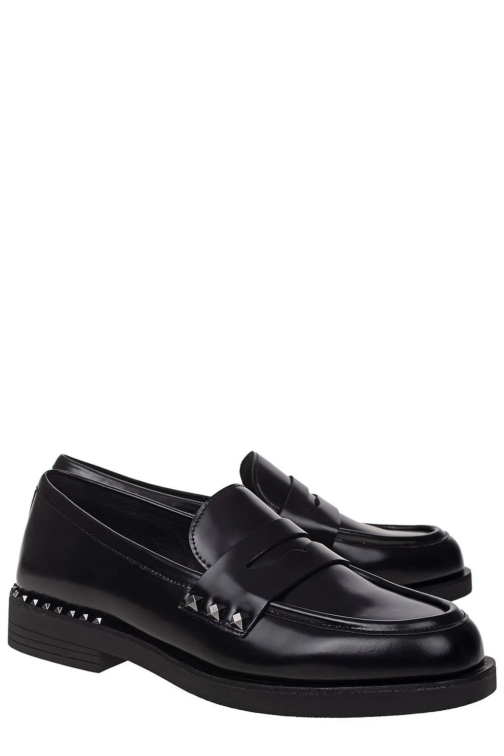 Ash Whisper Studded Round-Toe Loafers