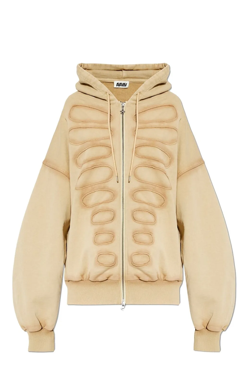 Avavav Embossed Zip-Up Hoodie