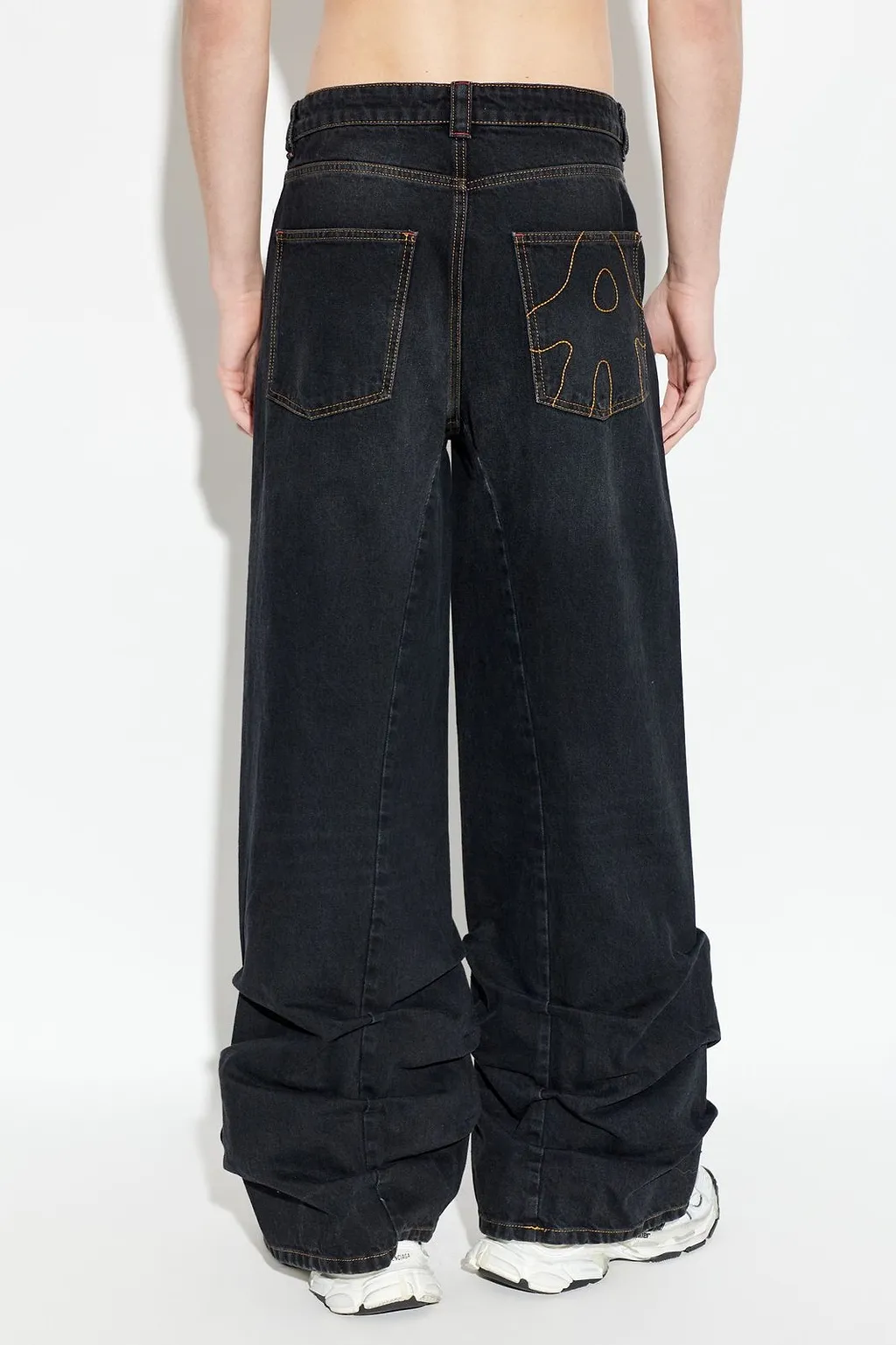 Avavav Ruched Wide-Leg Jeans