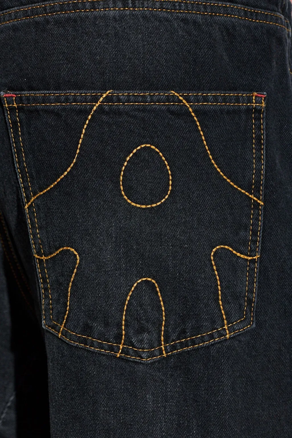 Avavav Ruched Wide-Leg Jeans