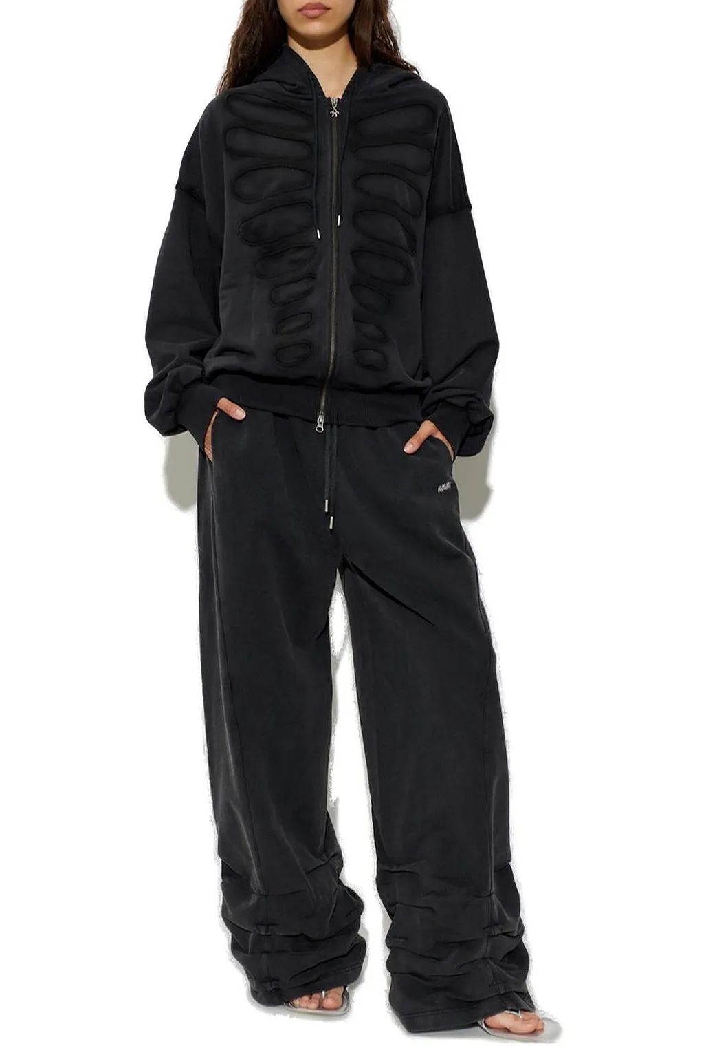 Avavav Padded Front Zip-Up Hoodie