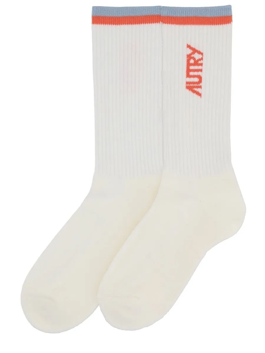 Autry Logo Ribbed Socks