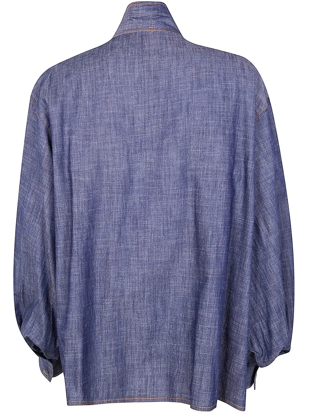 Aviù Pleated Denim Shirt