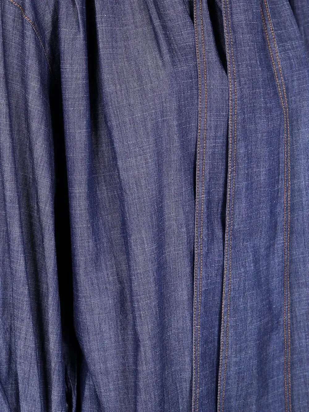 Aviù Pleated Denim Shirt
