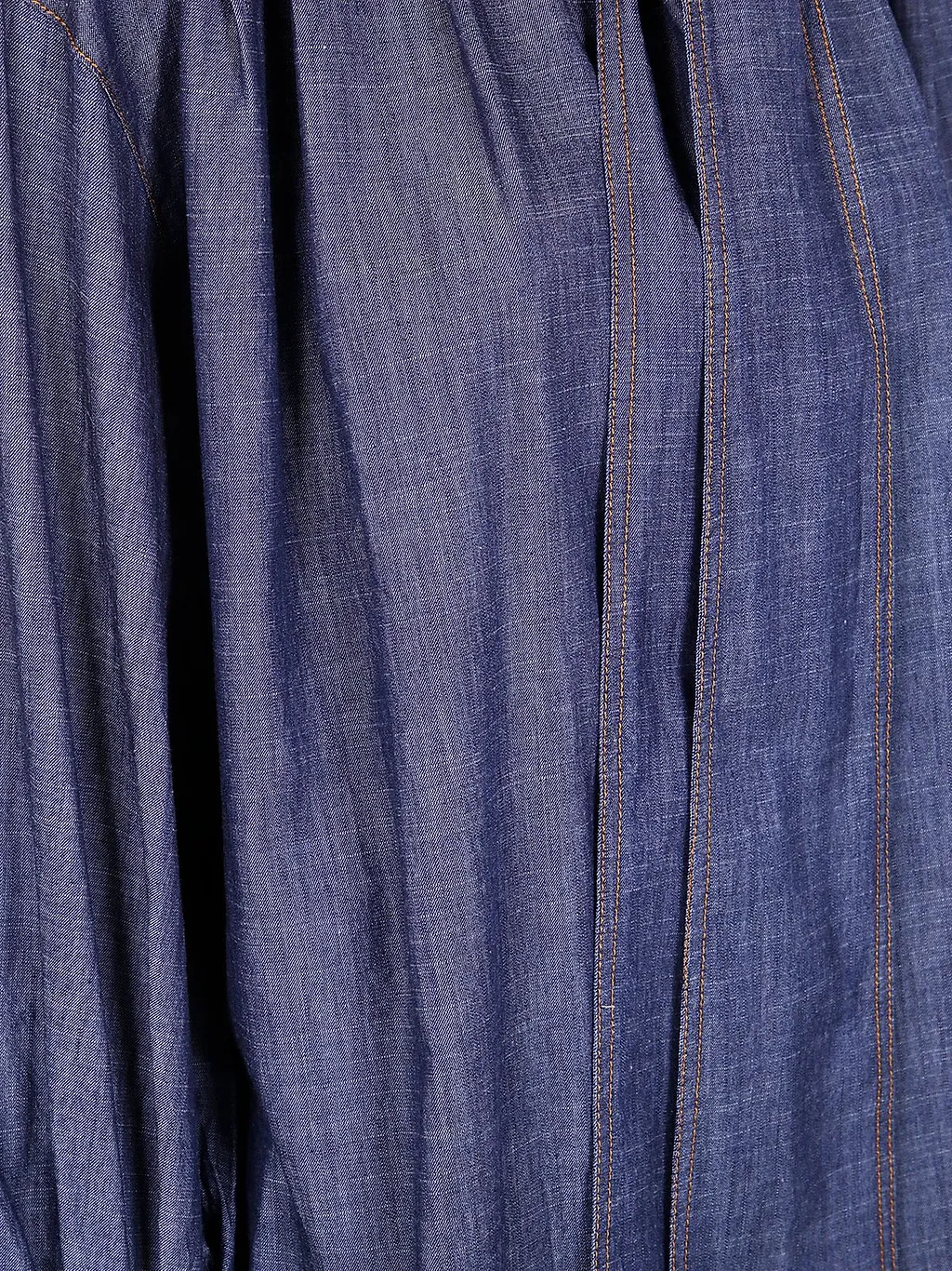 Aviù Pleated Denim Shirt