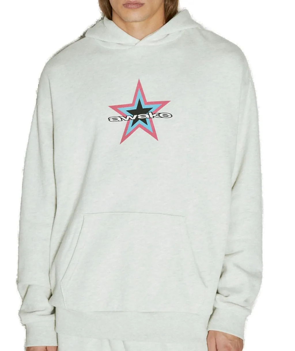 Awakeny Fleeced Logo-Printed Hoodie