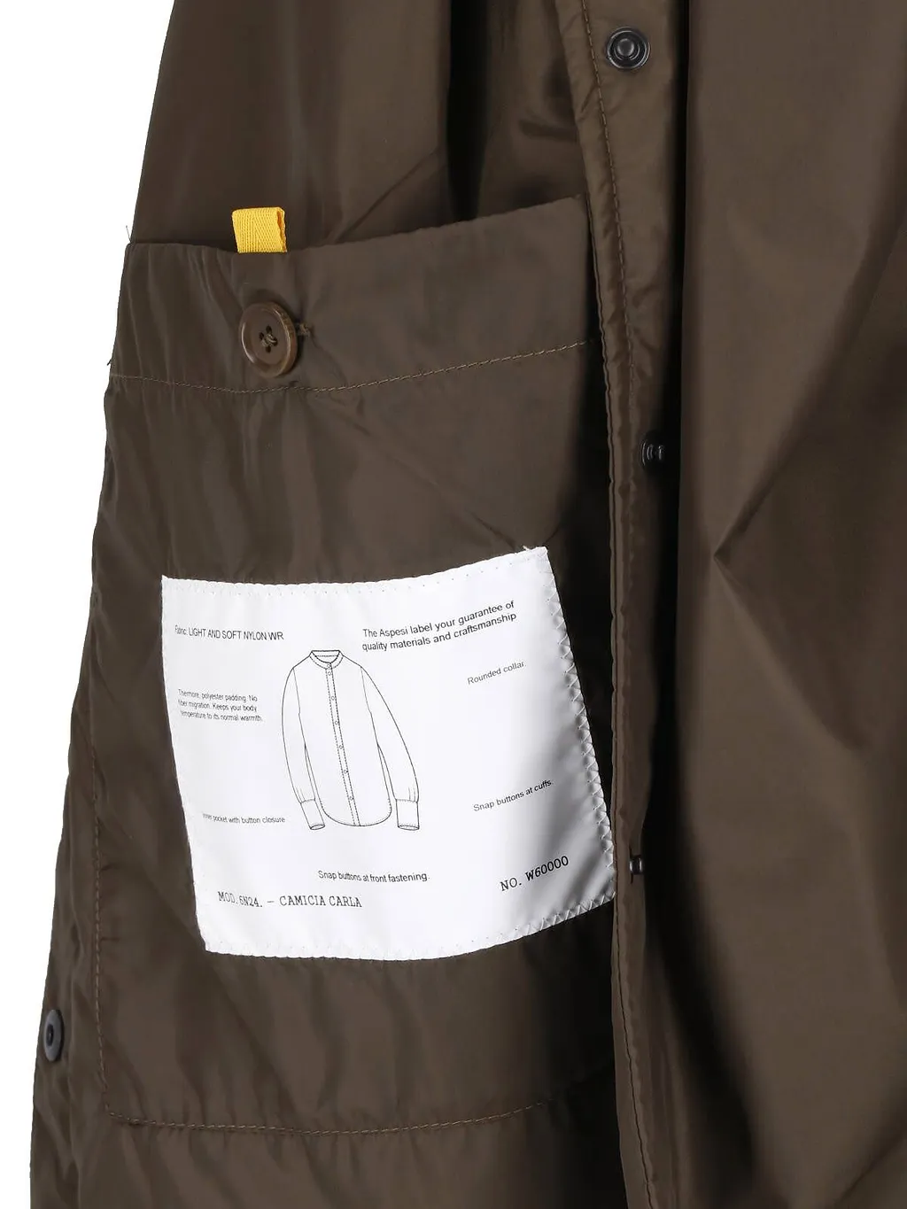 Aspesi Snap-Front Collarless Jacket