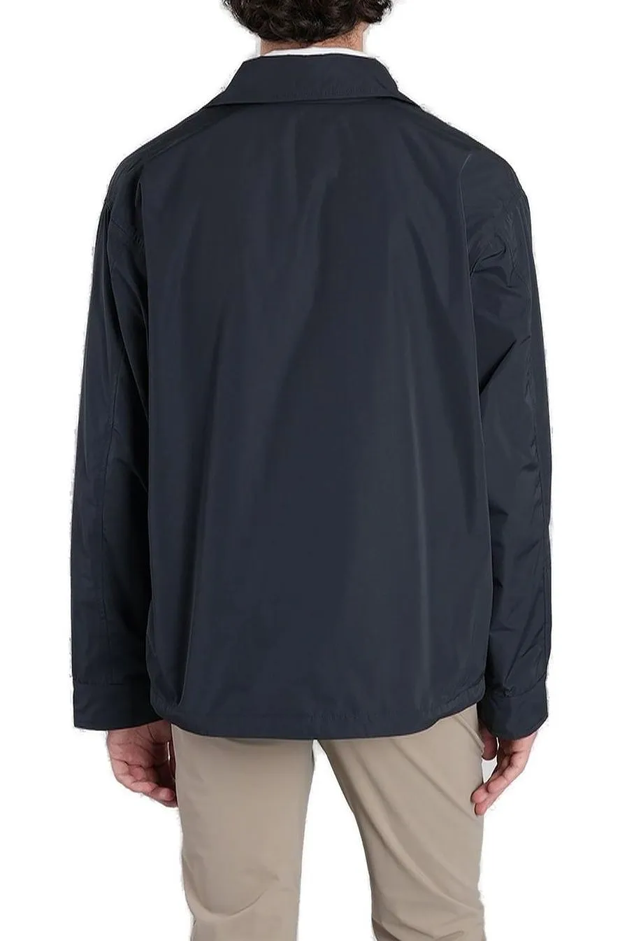 Aspesi Taffeta Waterproof Buttoned Shirt Jacket