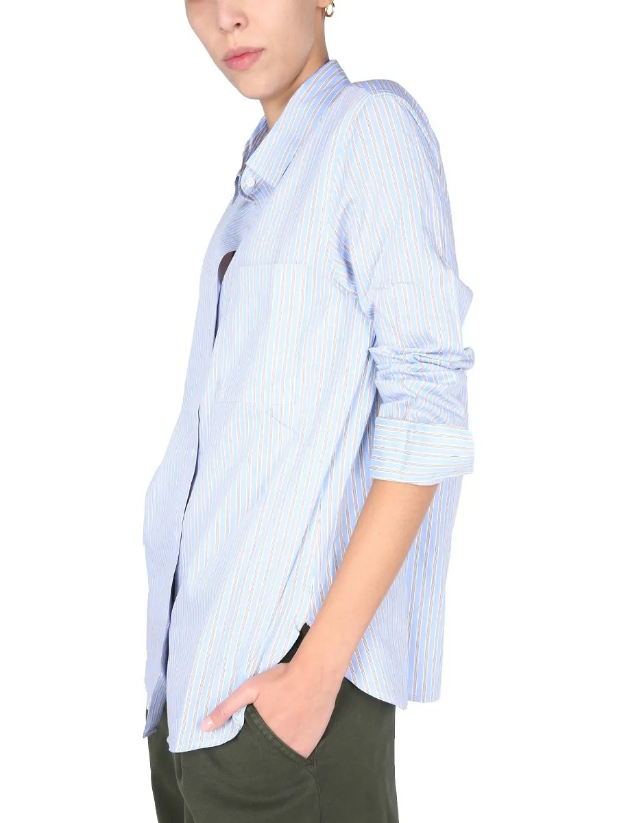 Aspesi Striped Pattern Buttoned Shirt