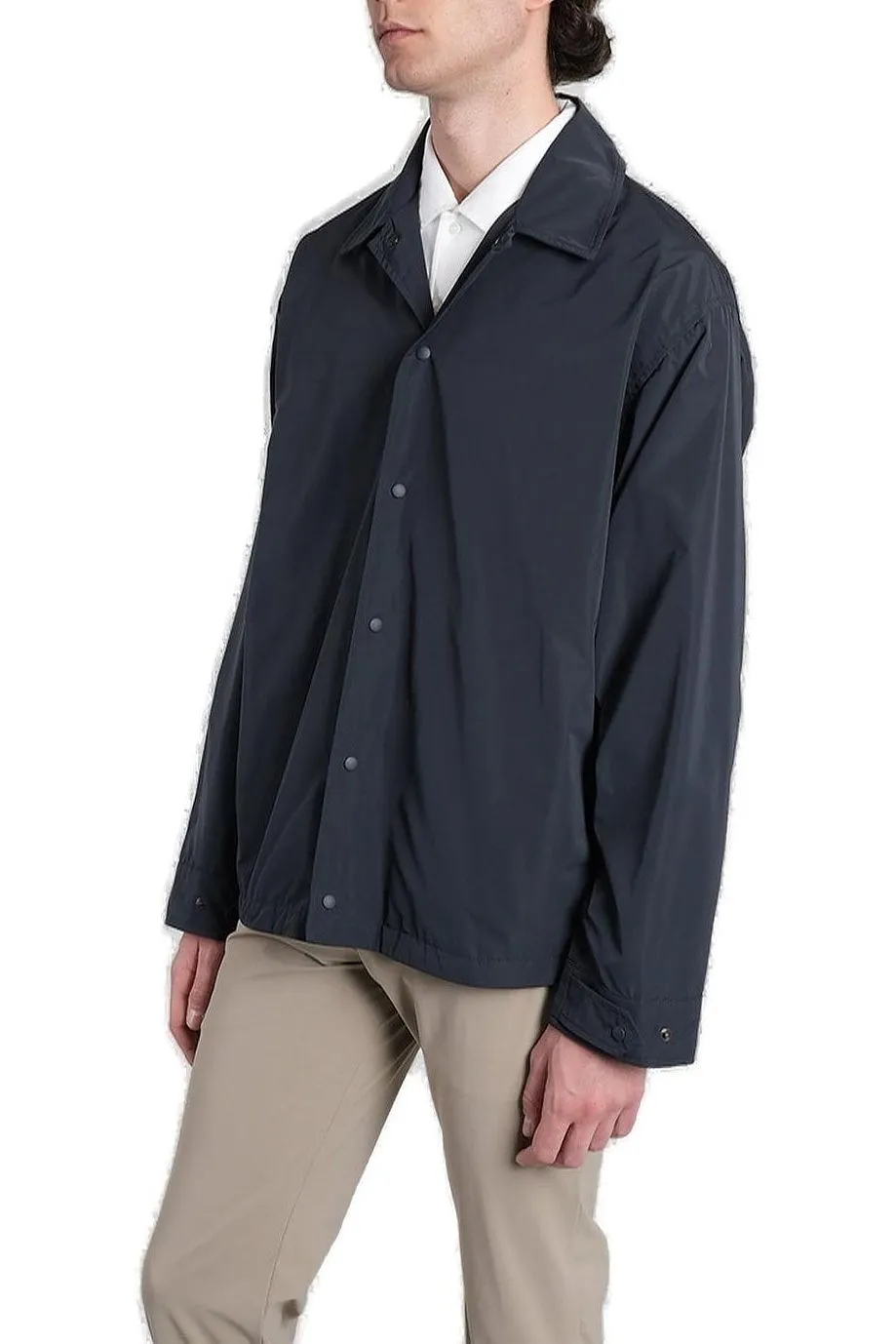 Aspesi Taffeta Waterproof Buttoned Shirt Jacket