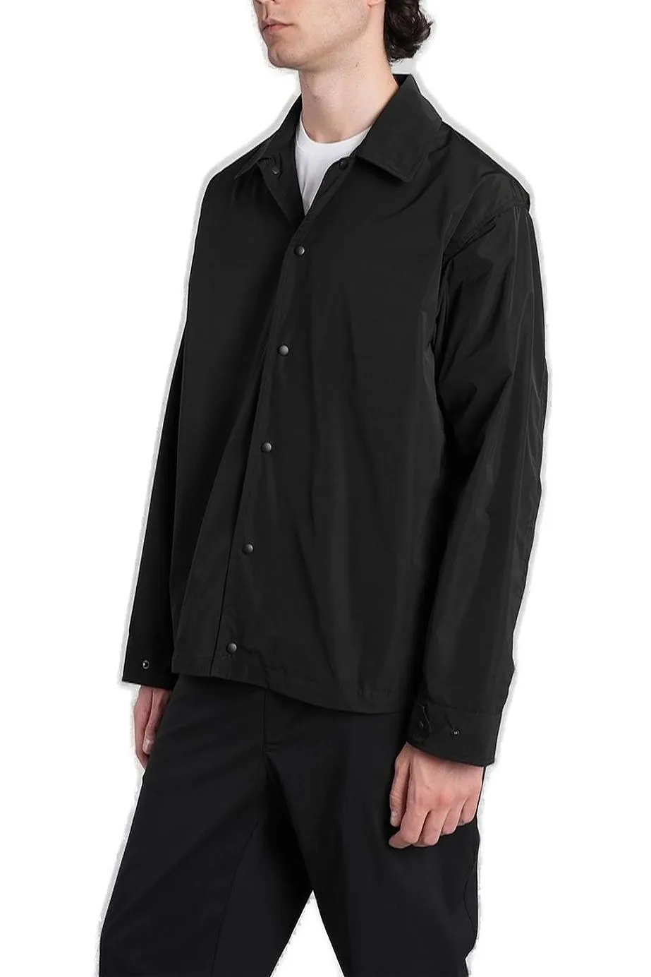 Aspesi Taffeta Waterproof Buttoned Shirt Jacket
