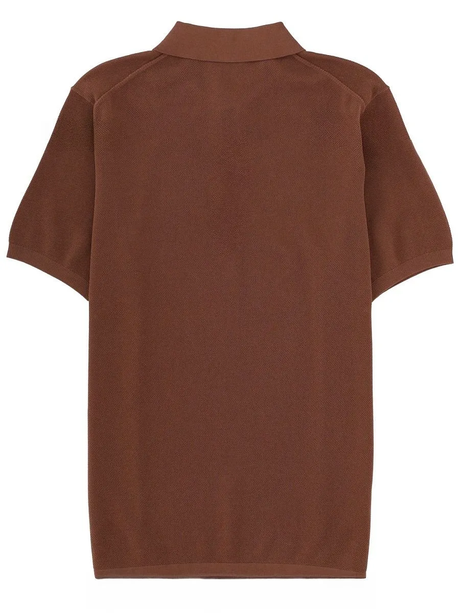 Aspesi Textured Knit Polo Shirt