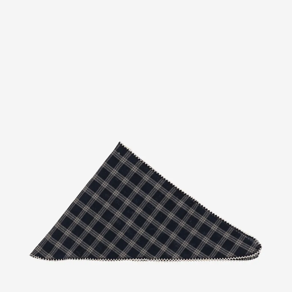 Babe & Tess Checked Triangle Scarf