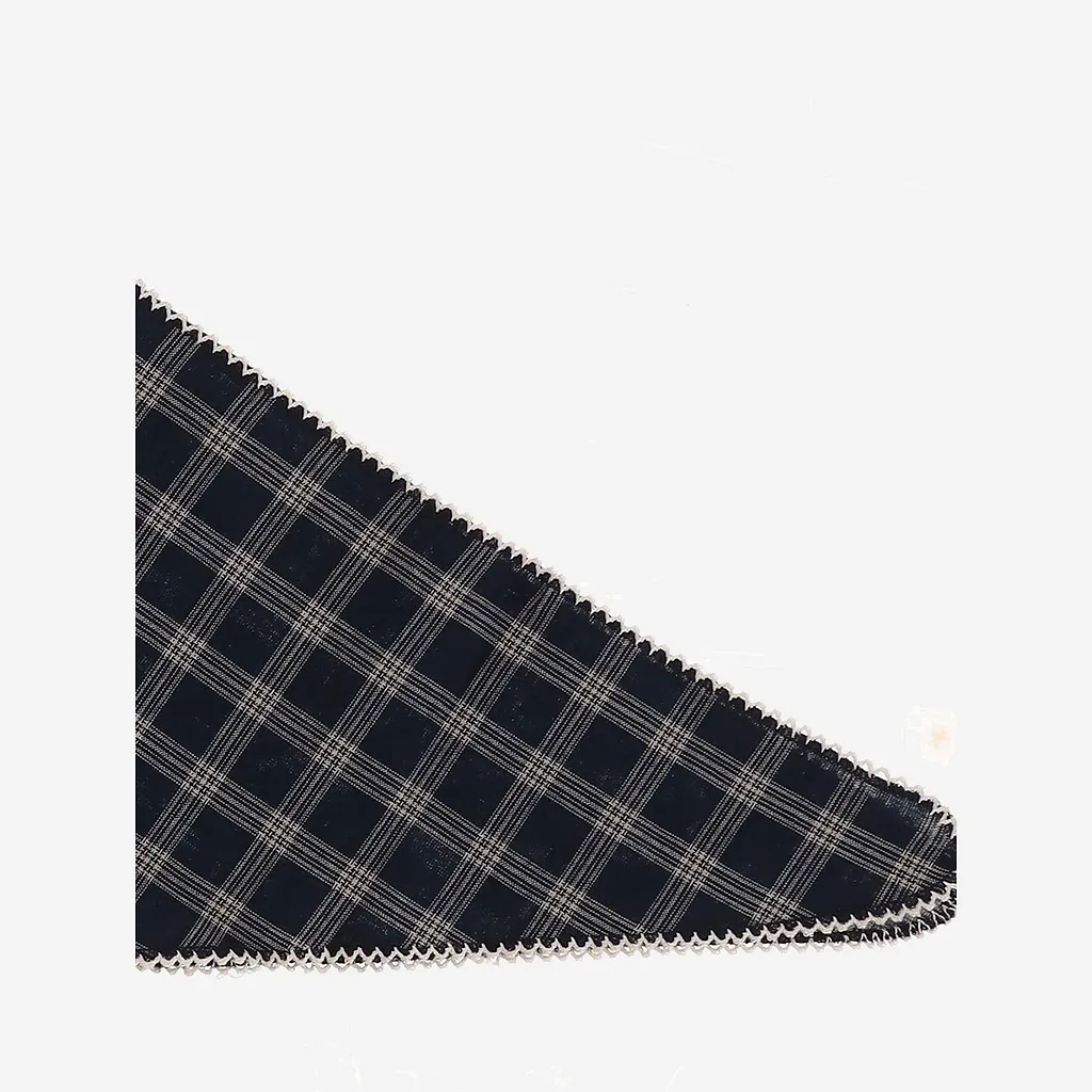 Babe & Tess Checked Triangle Scarf