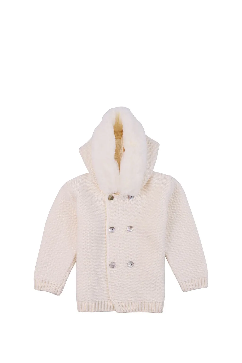 Baby Lord Double Breasted Hooded Ribbed Coat