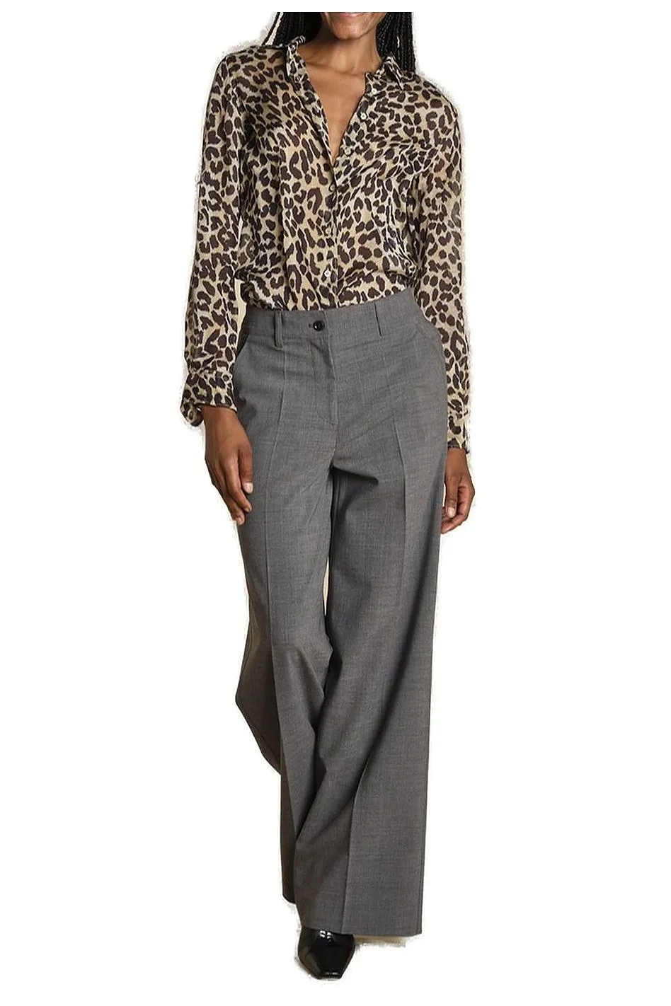 Aspesi Wide-Leg Tied-Waist Trousers