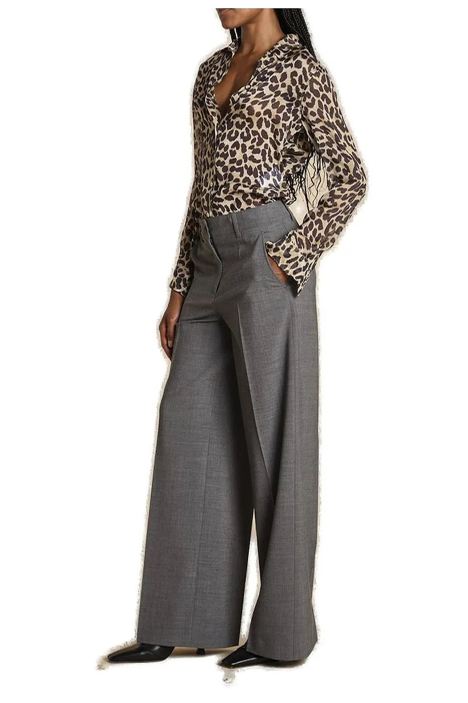 Aspesi Wide-Leg Tied-Waist Trousers