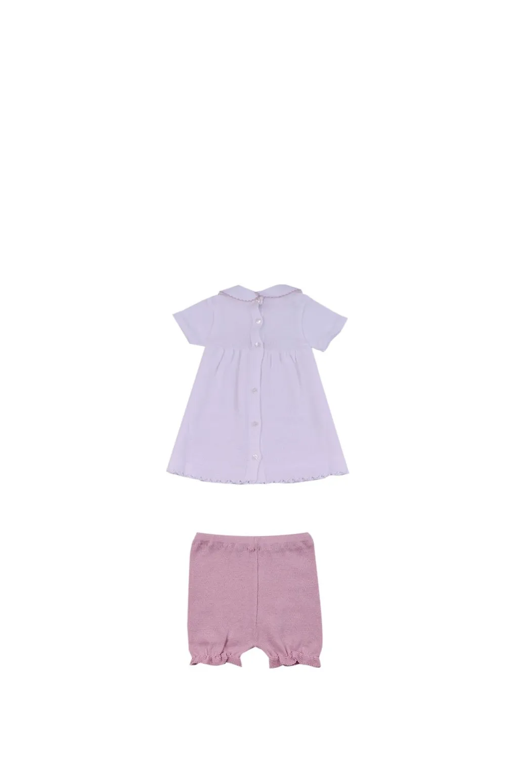 Baby Lord Peter Pan Collar Dress And Shorts Suit