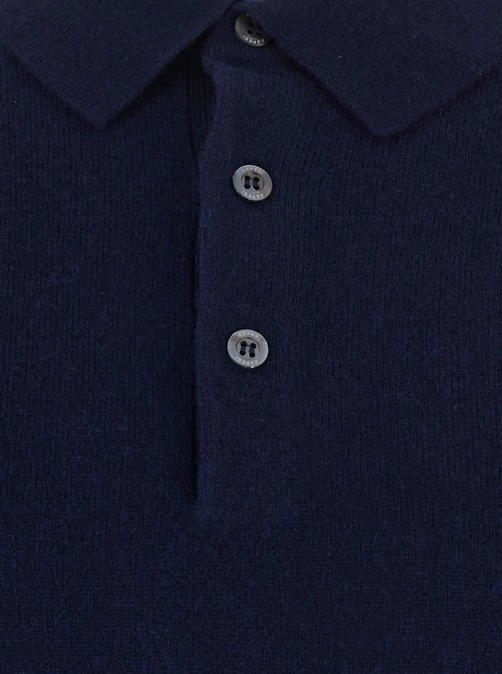 Aspesi Wool-Cashmere Polo Knitted Sweater