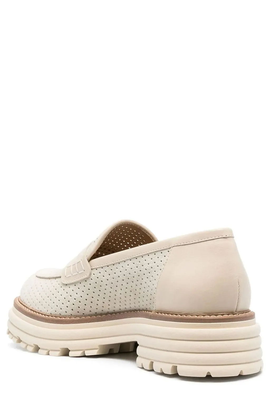 Baldinini Perforated Platform Flat Shoes