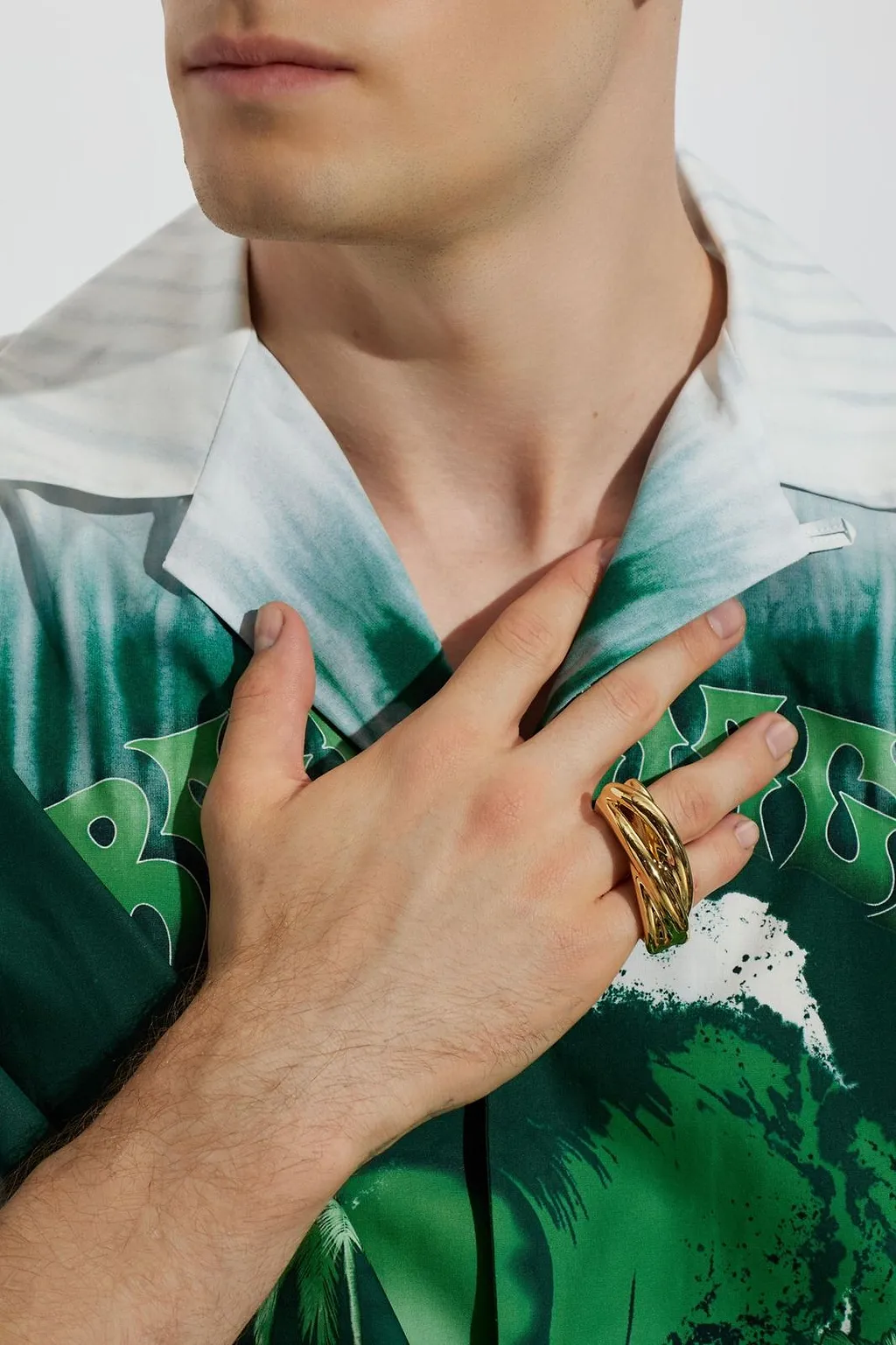 Sculpted Double Ring