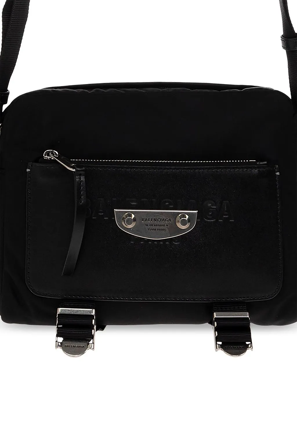 Sleek Logo Plaque Crossbody Bag