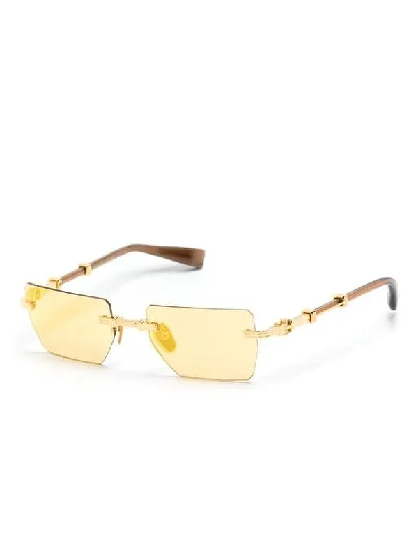 Balmain Eyewear Pierre Rectangular Frame Sunglasses
