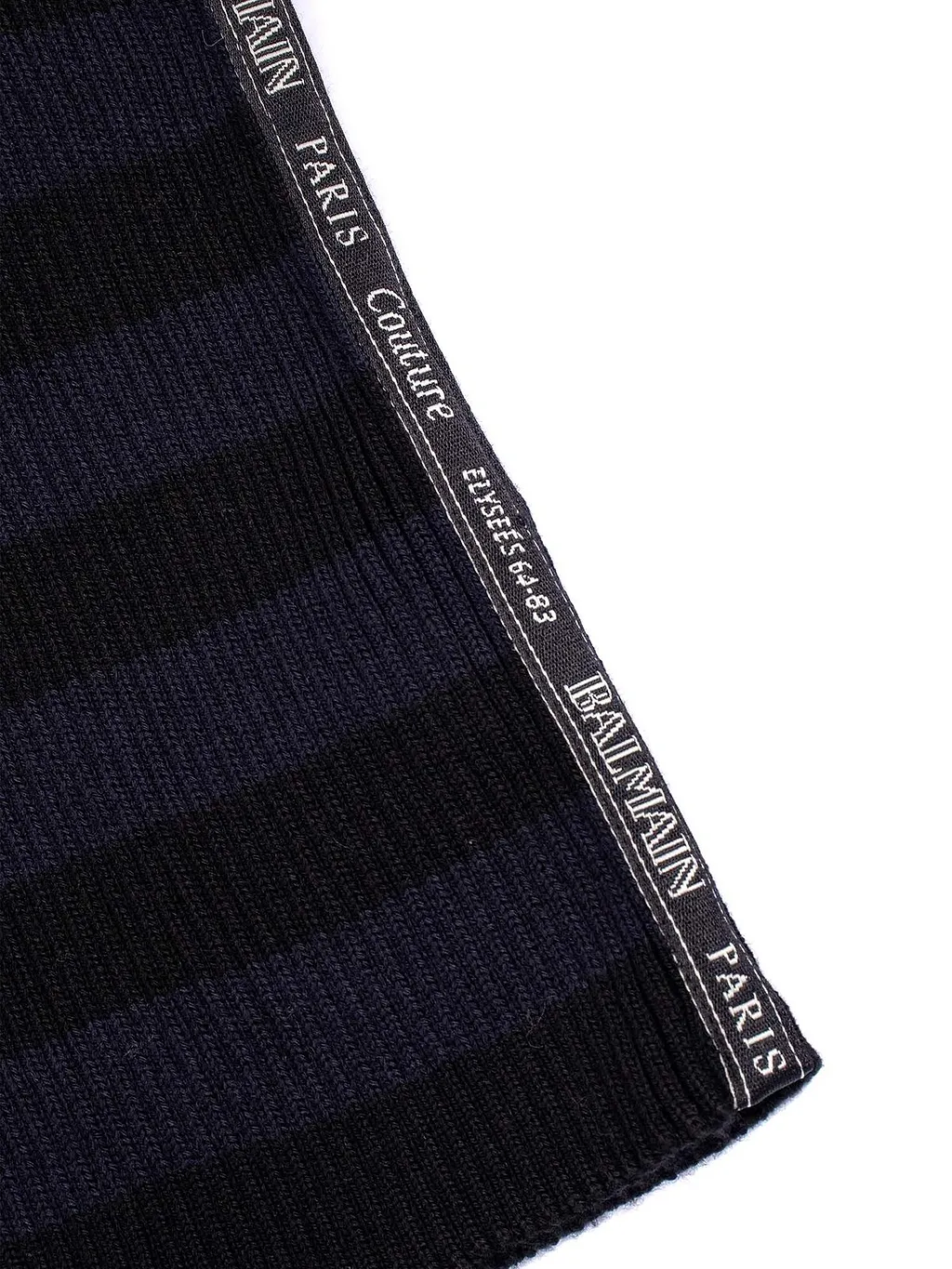Balmain Kids Button-Detailed Striped Turtleneck Jumper