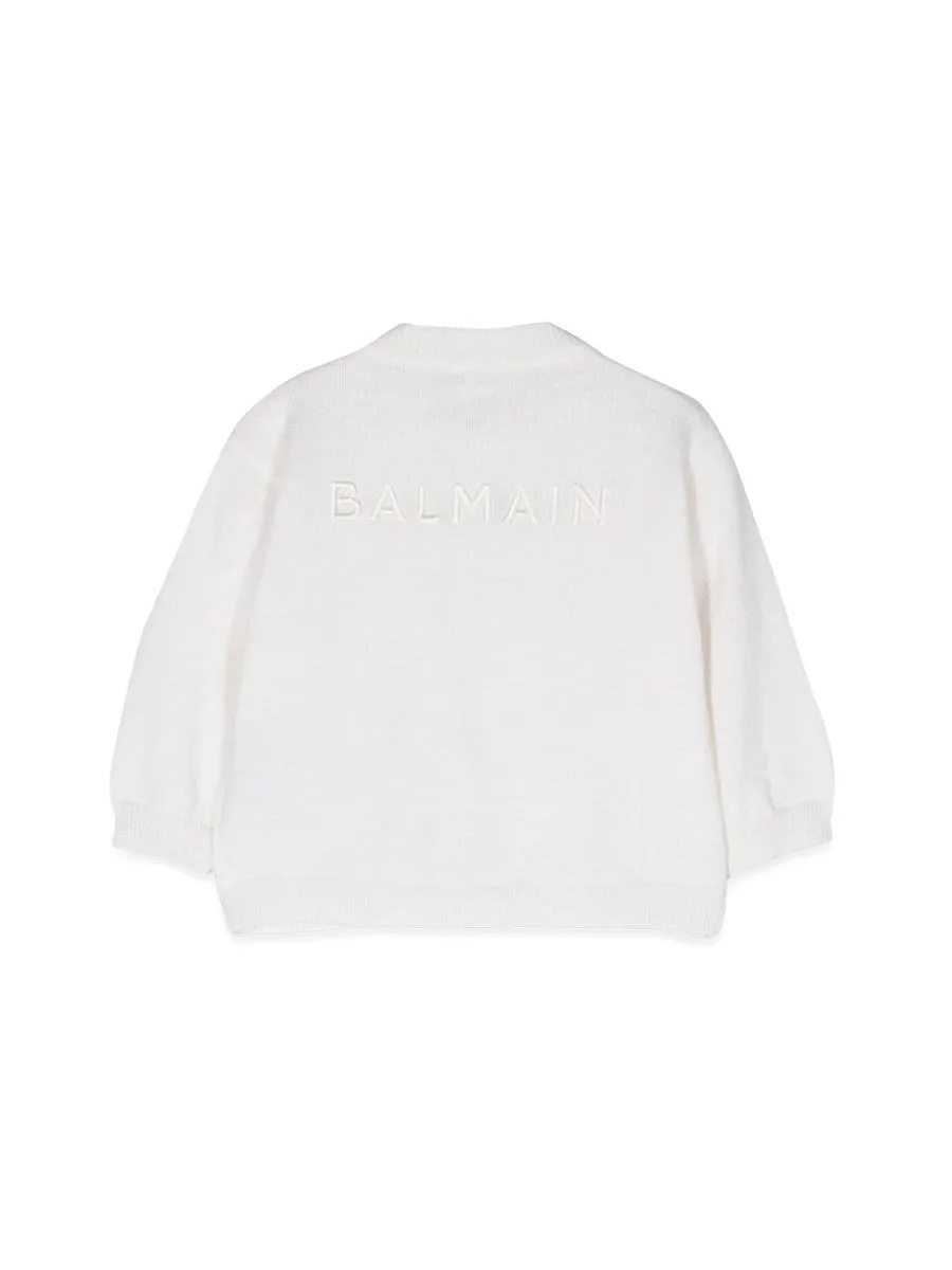 Balmain Kids Logo Button Cardigan