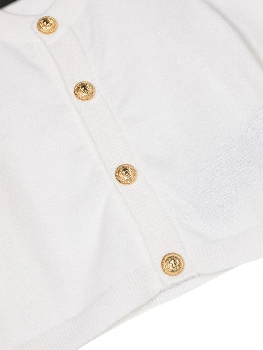Balmain Kids Logo Button Cardigan