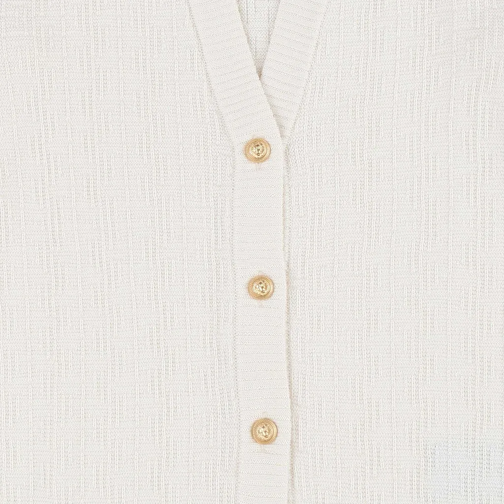 Balmain Kids Button-Up V-Neck Cardigan