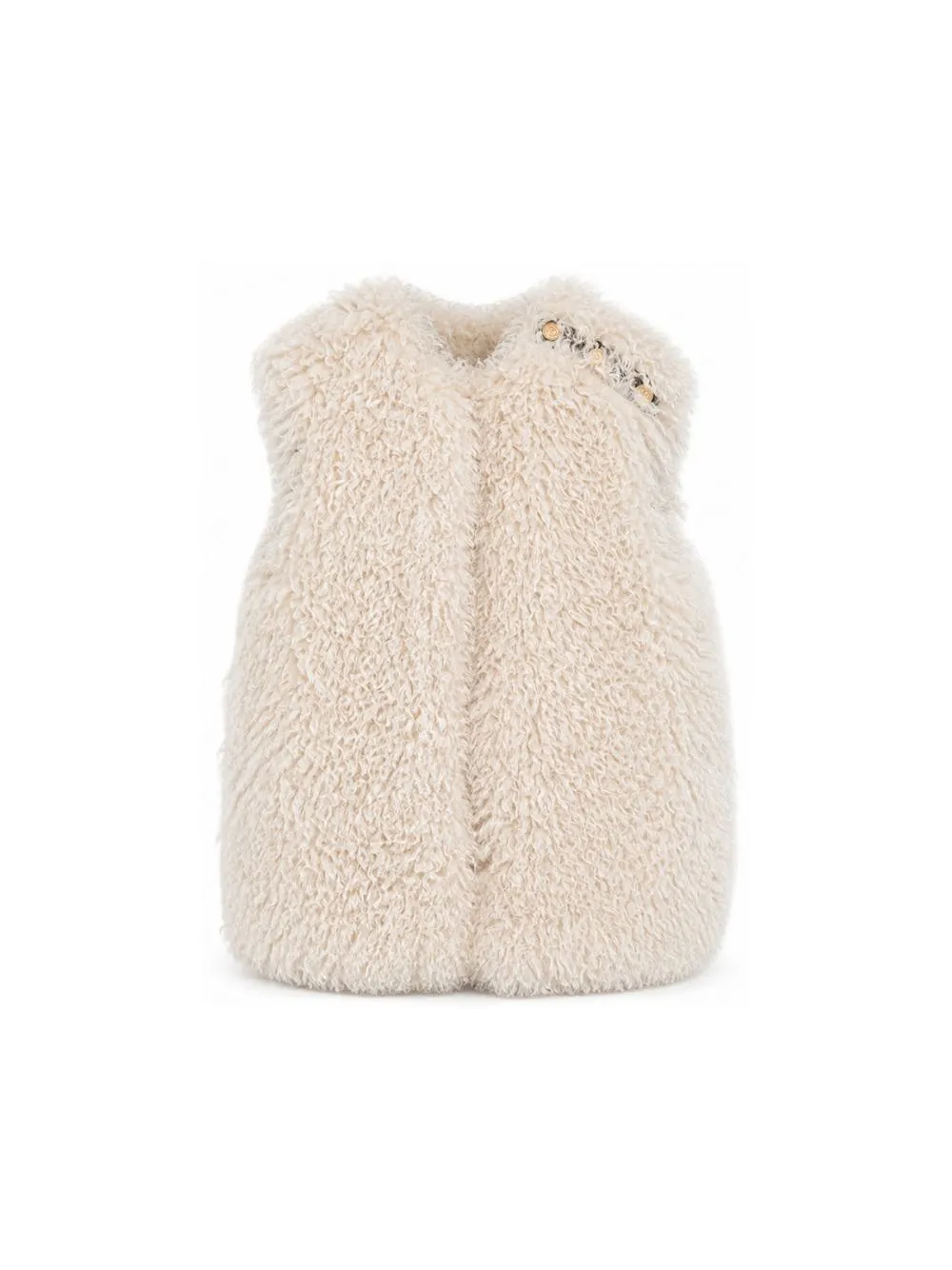 Balmain Kids Faux-Fur Sleeveless Gilet