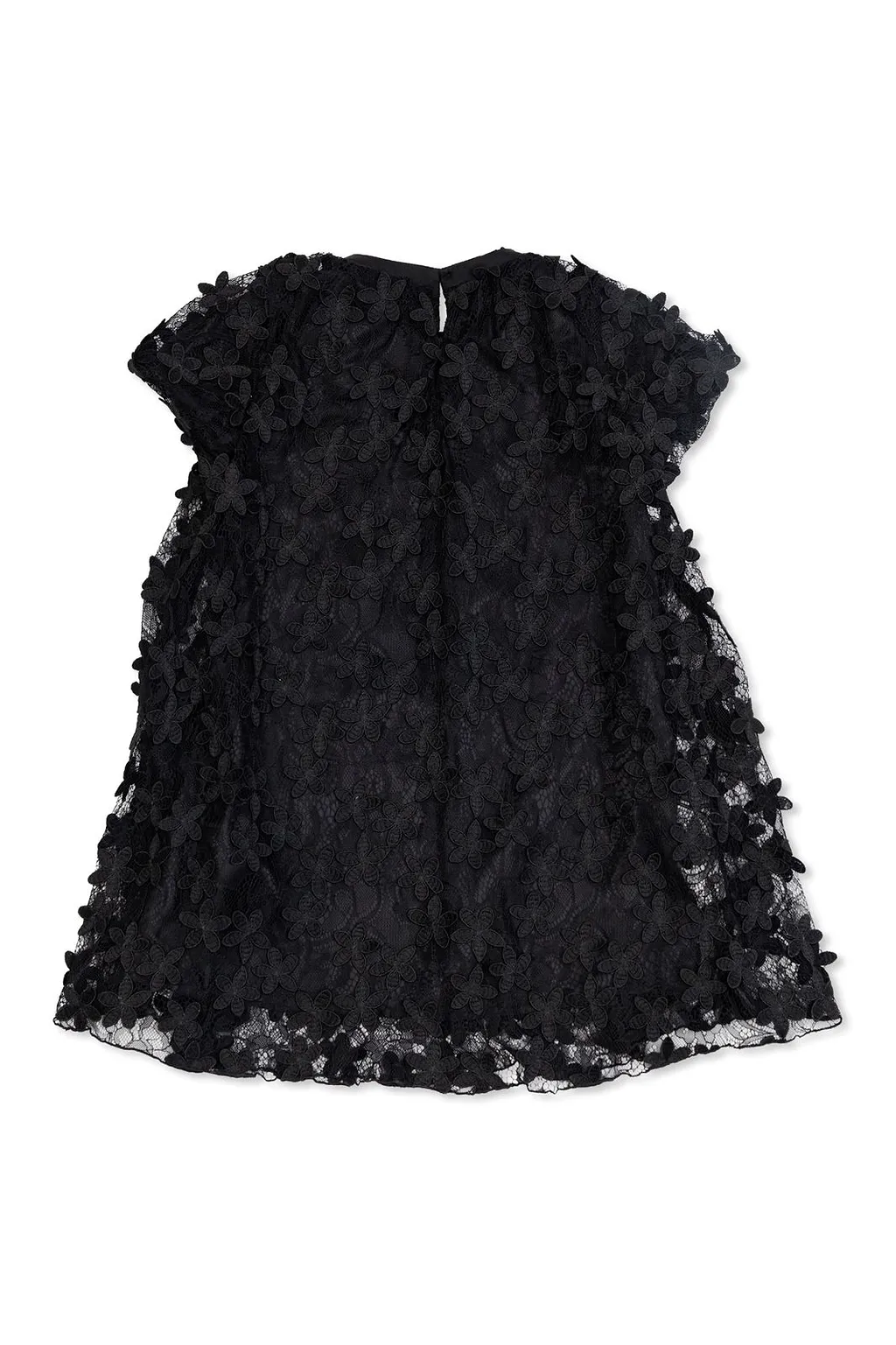 Balmain Kids Floral-Laced Crewneck Dress