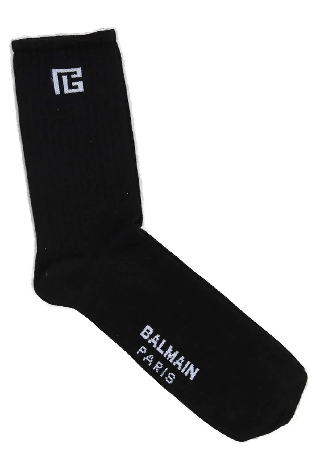 Balmain Kids Logo Intarsia Socks