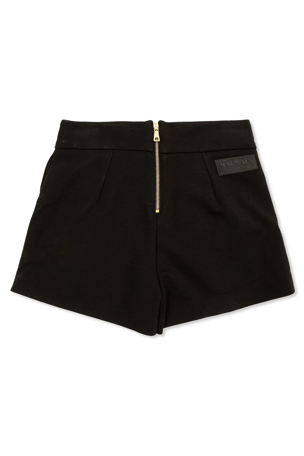 Balmain Kids Logo Patch Button Detailed Shorts
