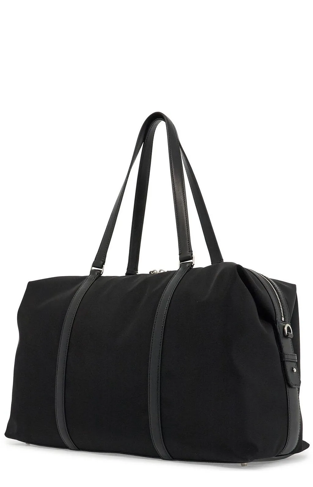 Bally Logo Patch Striped Travel Bag