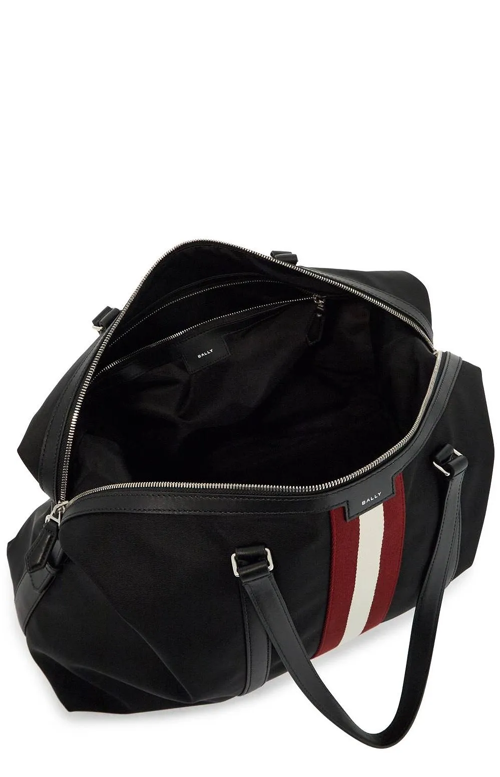 Bally Logo Patch Striped Travel Bag