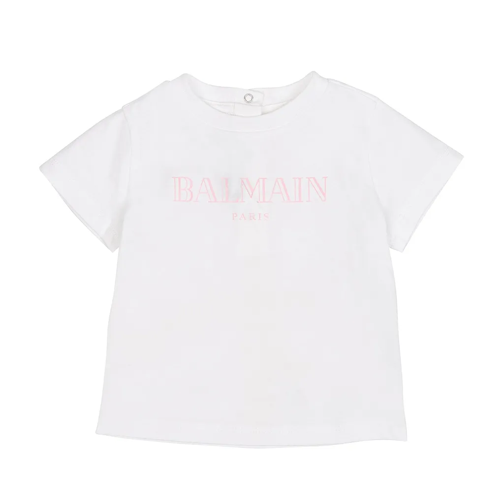 Balmain Kids Logo-Printed Crewneck T-Shirt