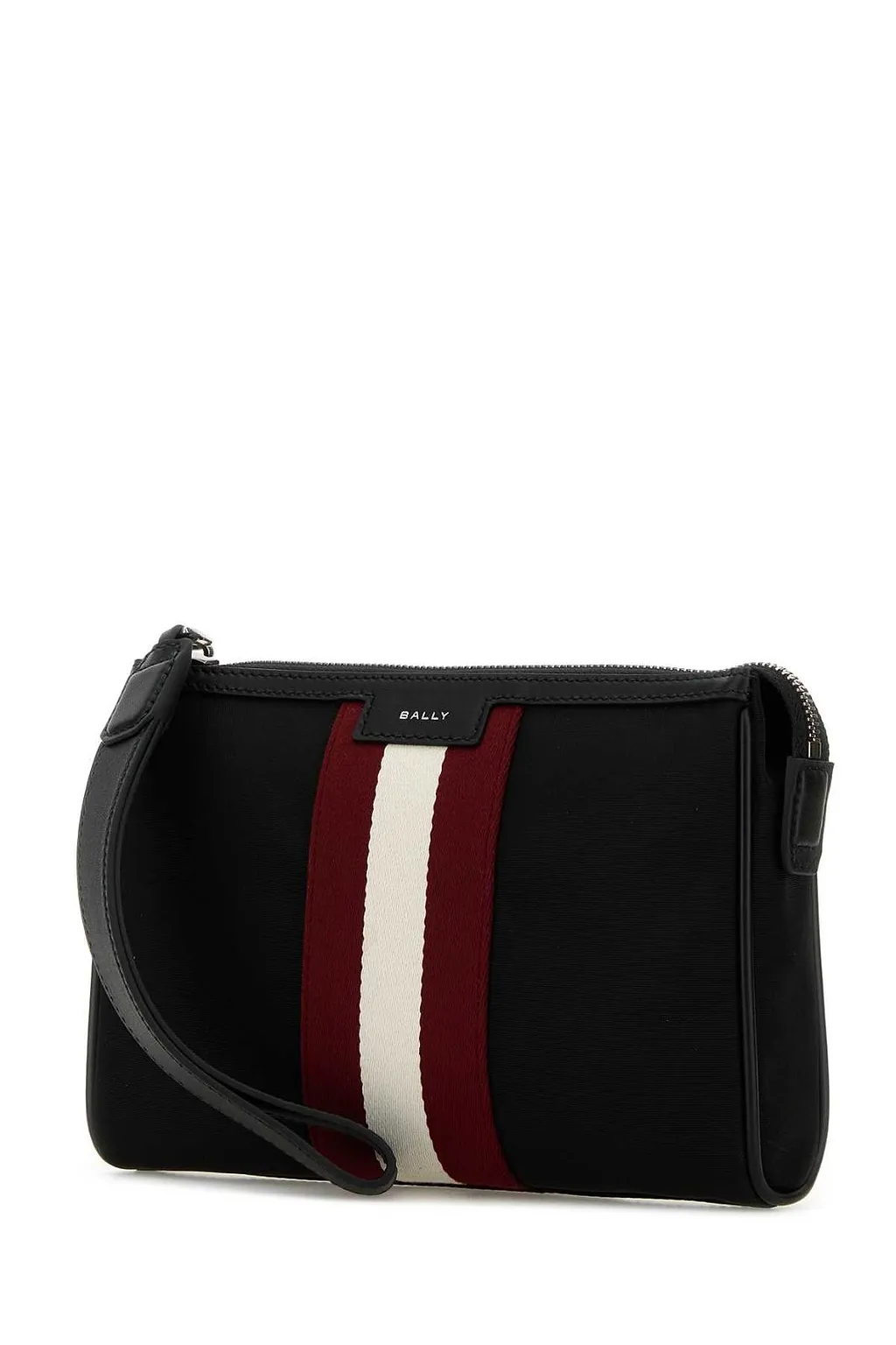 Bally Logo Printed Zipped Clutch Bag