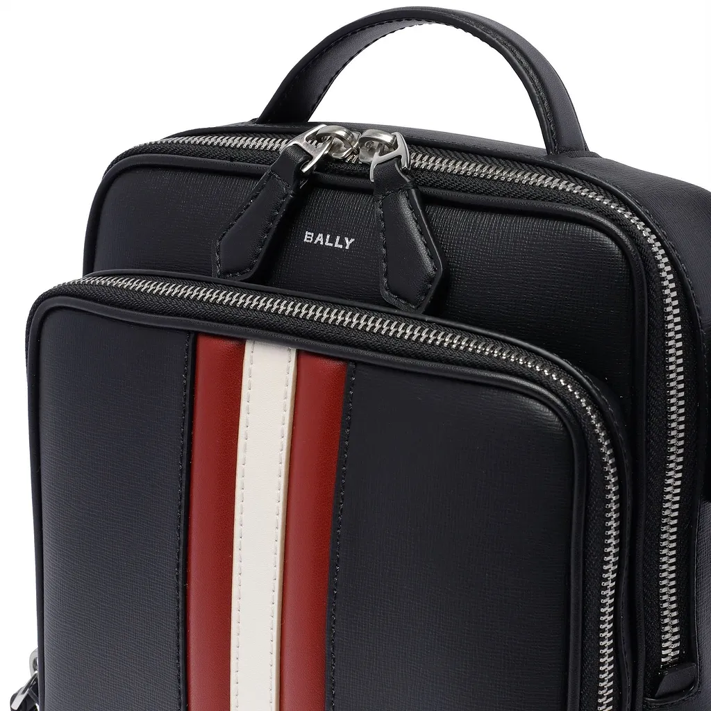 Bally Logo Printed Zip-Up Messenger Bag