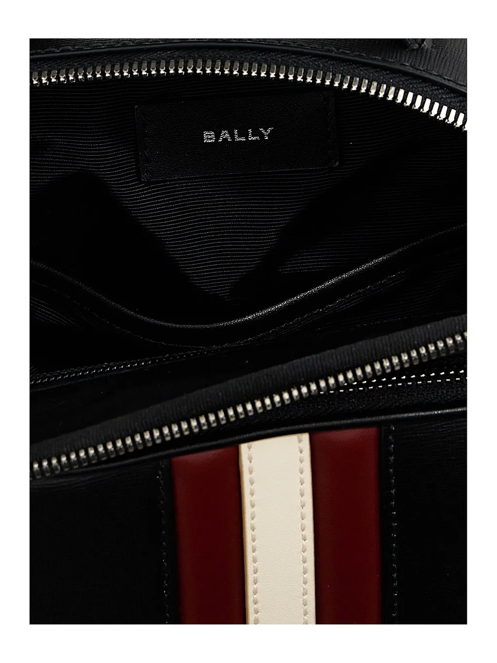 Bally Logo Printed Zip-Up Messenger Bag
